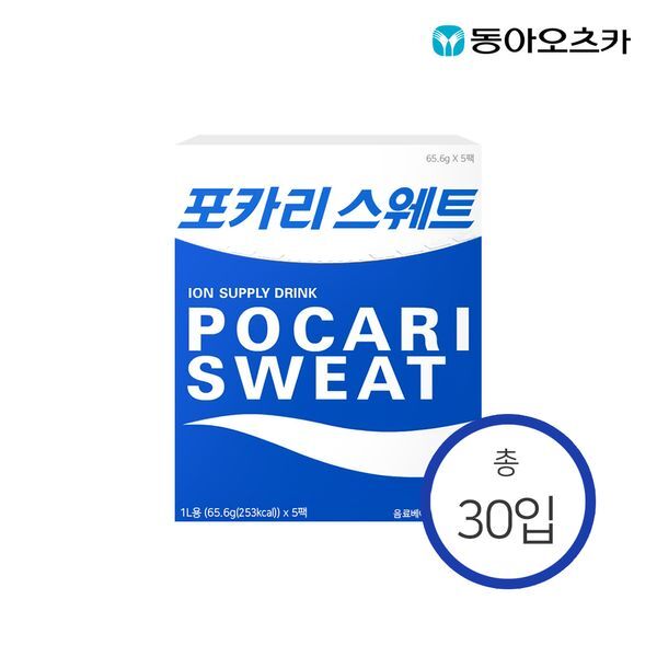 교보문고 조선달타운 동아오츠카 <b>포카리</b><b>스웨트</b> <b>분말</b> 65.6g 30입 수분 이온