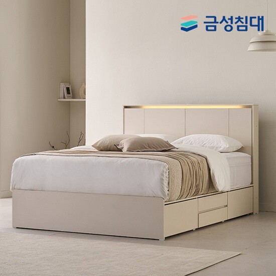[금성침대][금성침대]루미에르 LED 호텔형 수납침대+매트리스(슈퍼싱글/SS)