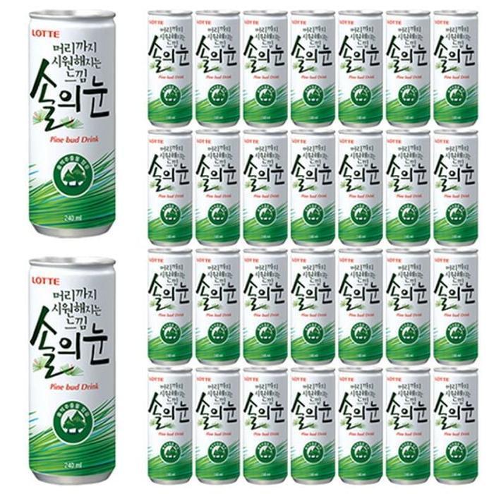 셀러허브 식품 [룽스_6820]롯데 솔의눈 240ml 콜라 30캔 식품 음료