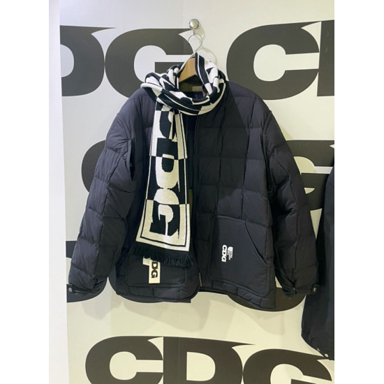 [꼼데가르송][꼼데가르송] CDG 로고 니트 머플러 (블랙)