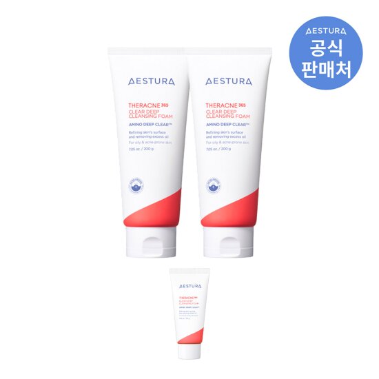 [에스트라]테라크네365 클리어 딥 클렌징 폼 200g x 2개