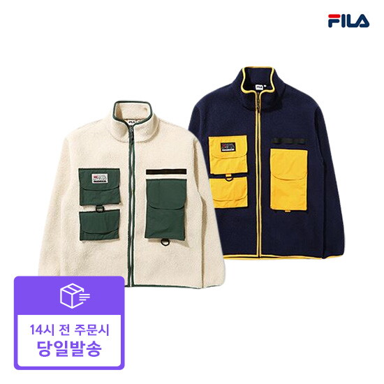[휠라][최초가 119,000]휠라 EXPLORE 보아집업 FS2PLD4E11X 플리스