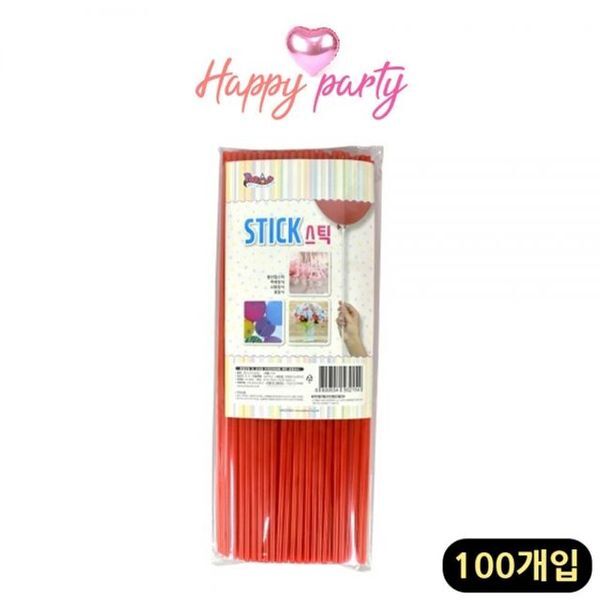 브이와이 [하프클럽/브이와이]풍선스틱(레드)풍선(풍선컵 별매)(100개입)