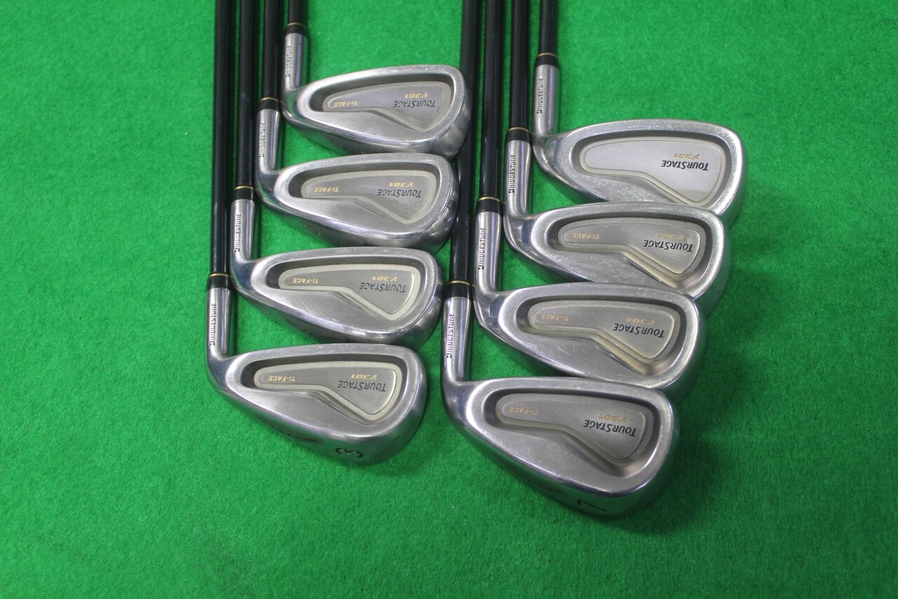 투어스테이지 중고 투어스테이지 V301 티탄페이스 (3~P) 그라파이트 강도 R 중고 8아이언세트 강력추천 그립새거로교체함