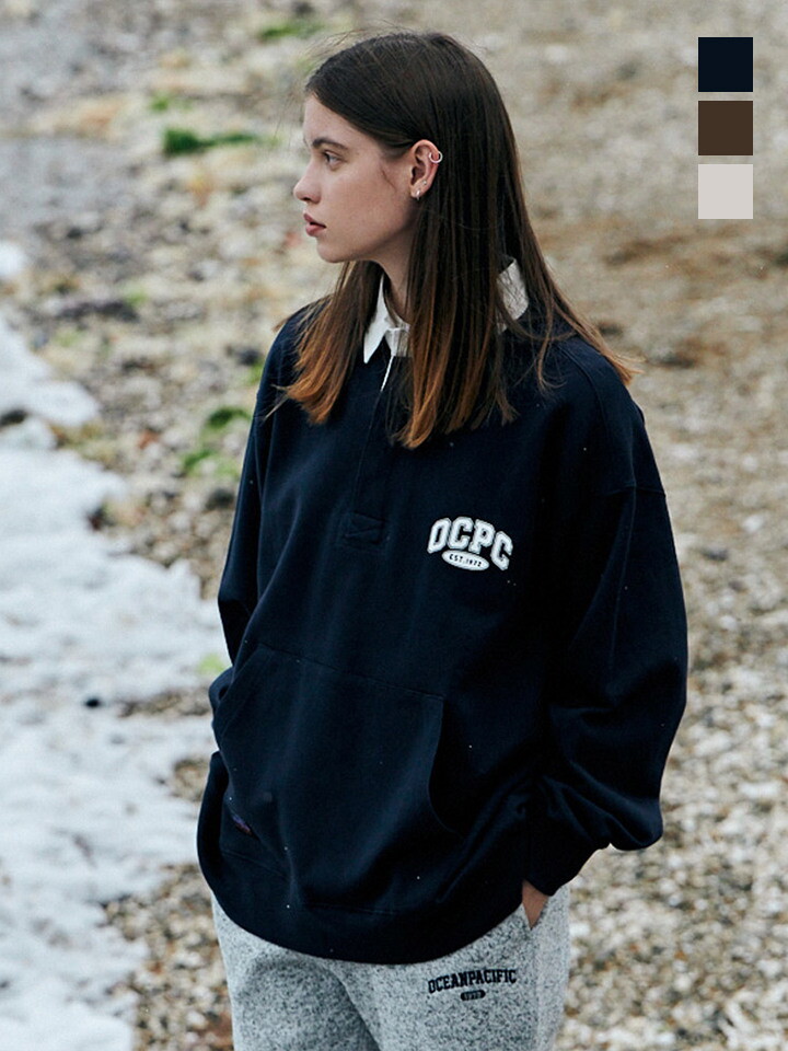 원더플레이스 [원더플레이스][오션퍼시픽(OCEAN PACIFIC) ]면100 OCPC 럭비 오버사이즈 카라셔츠