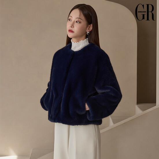 [조르쥬 레쉬](25FW) Faux 밍크 하프 자켓
