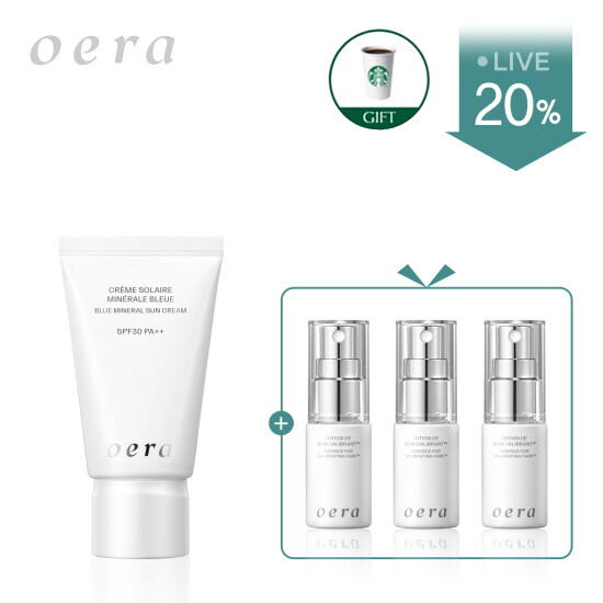 [오에라](LIVE)(오에라) 블루 미네랄 선크림 SPF30 PA++ 50ml (+스타벅스)