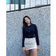 [헤지스골프][헤지스 골프 여성] [23SS] HWSW3A223N3 이봄프로 착용BRITISH CLASSIC네이비 클래식 니트 가디건
