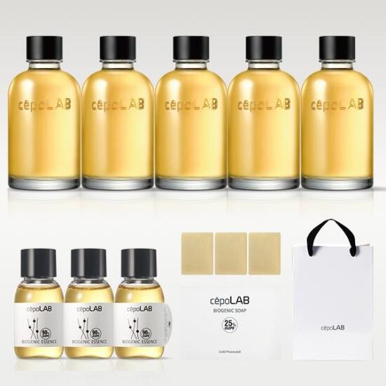 [세포랩][5필승 패키지]세포랩 바이오제닉 에센스 155ml(5)+30ml(3)+솝 밸류팩 (100g*3)+쇼핑백