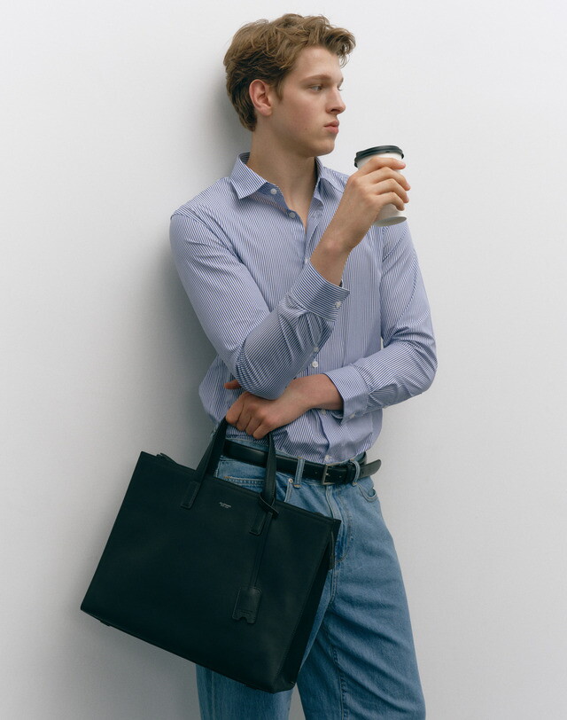 질스튜어트_ACC [질스튜어트 액세서리 남성] [26SS] JUBA6E630BK LUKE노트북수납 루크 블랙 소가죽 토트백