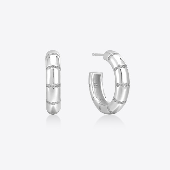 [미스그린]실버 뱀부 귀걸이 (925 Silver)