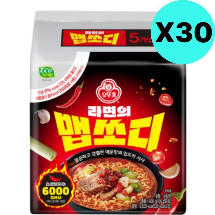 오뚜기 셀러허브 식품 오뚜기 라면의 맵쏘디 봉지 라면 5개입 X 30팩 대용량