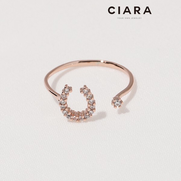 씨아라 [하프클럽/씨아라]CIARA 14K Mantova 샤이닝 호슈어 반지(GoldPlated)