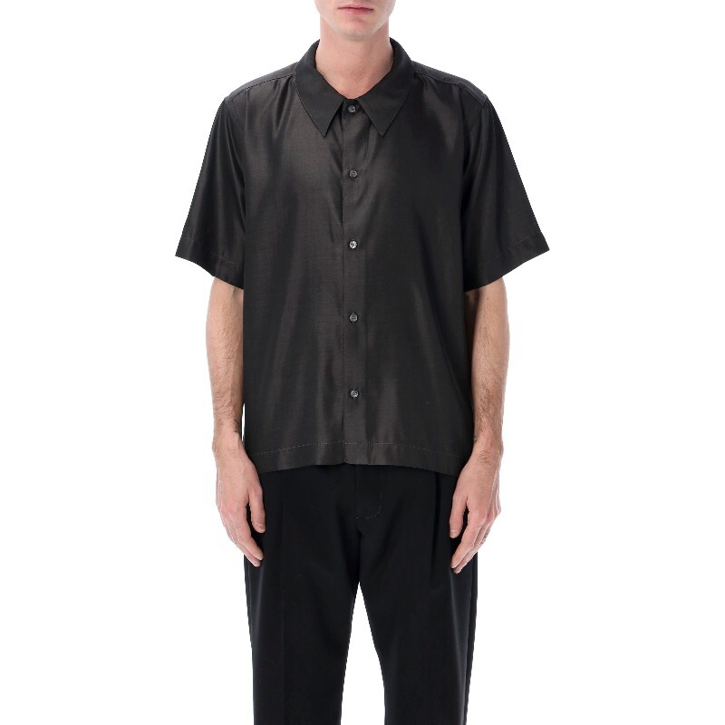 어도어럭스 베르너 컬 완더 실크 블렌드 반팔 셔츠 389S13 084