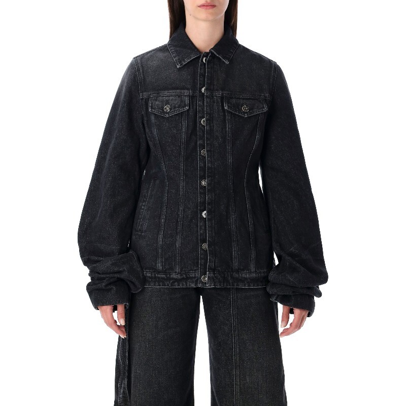 장폴고티에 장폴고띠에 블랙 데님 버튼업 릴렉스 핏 재킷 JA014D016 06