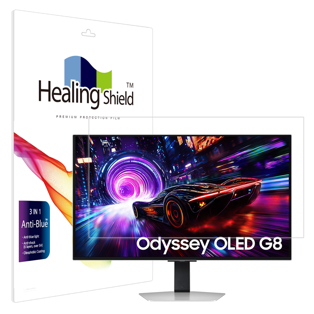 힐링쉴드 삼성 UHD 오디세이 OLED G8 LS32FG812 블루라이트차단 액정보호필름