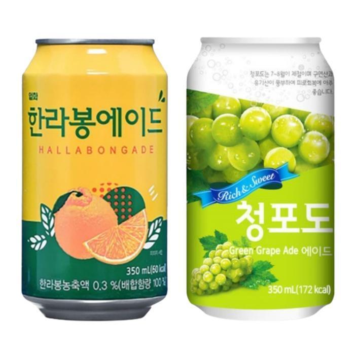 셀러허브 식품 [한번에먹자쇼핑몰] 일화 청포도에이드 350ml 12개 + 일화 한라봉에이드 350ml 12개 / 총 24개