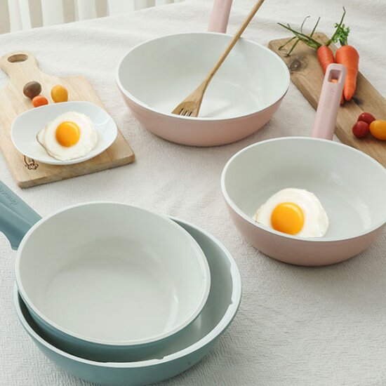 세라믹코팅 인덕션가능 두툼한 5T 밀당팬 (28cm)