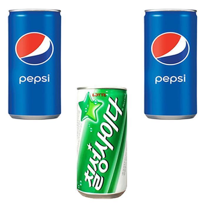 롯데 [롯데]칠성사이다190ml 18캔 펩시콜라 190ml 12캔 총 30캔 (13927769)