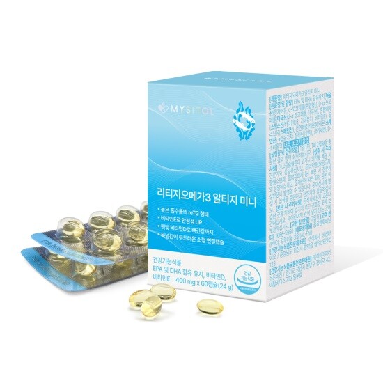 [에이아이더뉴트리진]리티지오메가3 알티지 미니 1개월 (400mg*60캡슐*1박스)