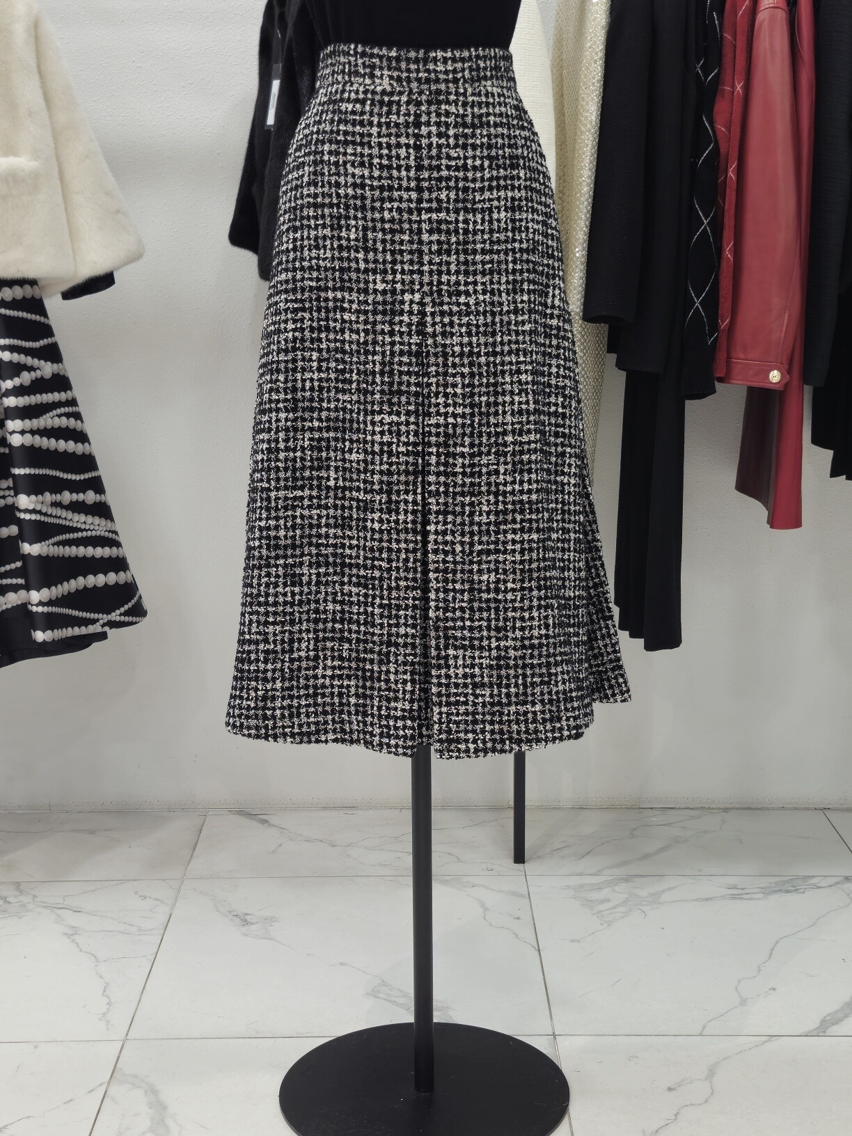 모조에스핀 (롯데아울렛)(모조에스핀) 맞주름 A라인 스커트 (S254MSD119-CH)