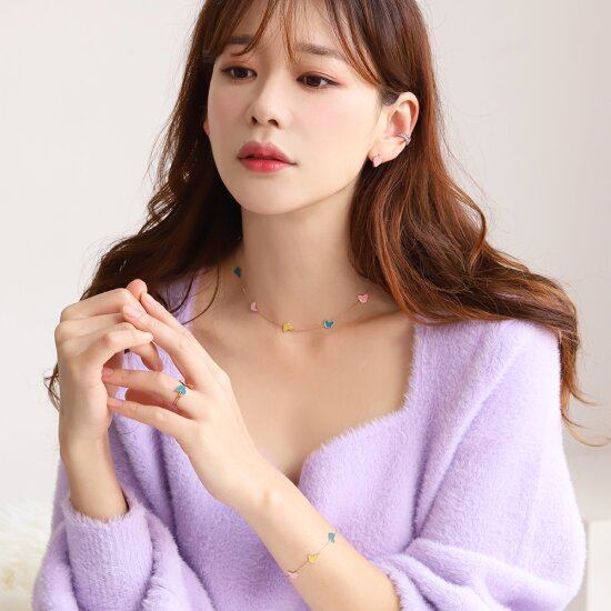 [프리스카제이] 14K 라온 나비 팔찌