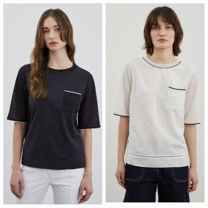 세정 올리비아로렌(아울렛) 올리비아로렌 HC03 블라우스형 라운드 티셔츠  VOC AS4M 3431