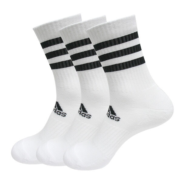 아디다스 [아디다스]아디다스 삼선 3S 쿠션 3켤레 세트 중목 스포츠 마라톤 삭스 양말 화이트 DZ9346