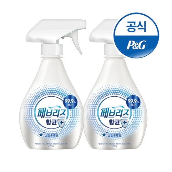페브리즈 섬유탈취제 향균플러스 용기형 370ml 2개
