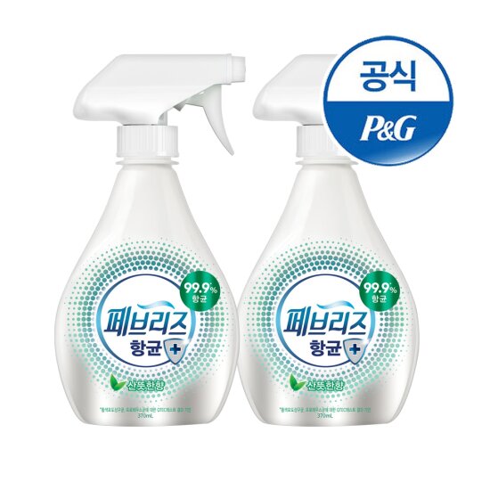페브리즈 섬유탈취제 향균플러스 용기형 370ml 2개