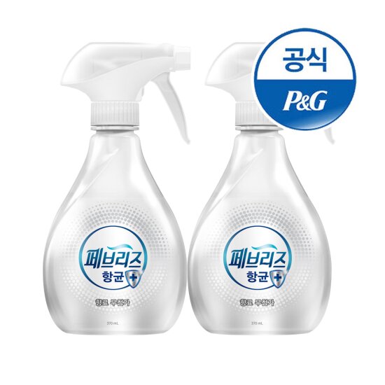 페브리즈 섬유탈취제 향균플러스 용기형 370ml 2개