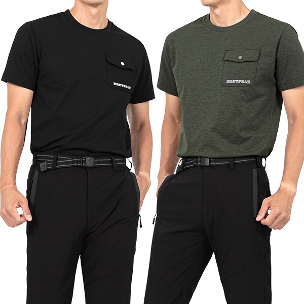 MONTPIC 기타 (패플) [제로아웃도어]MONTPIC 남성 아웃도어 포켓 스판 라운드 쿨 반팔티셔츠 Model No_DB5035