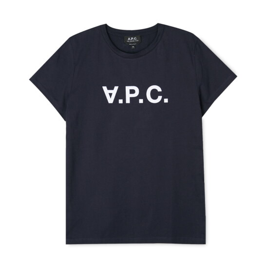 [아페쎄][롯데아이몰 방송] 아페쎄 여성 VPC 로고 네이비 반팔티 COBQX F26944 IAK