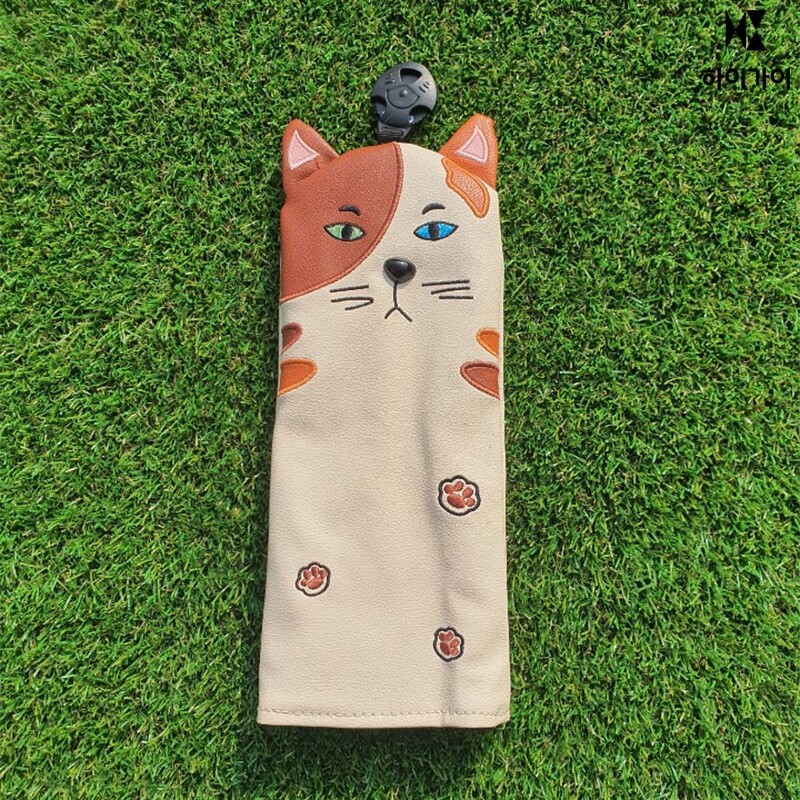 기타 하이가이 오드아이 키티 골프 유틸리티 헤드 커버