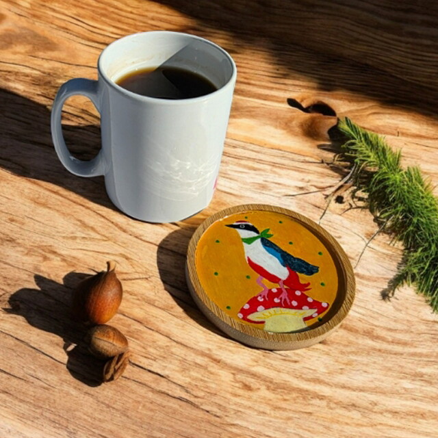 에듀팜 에듀팜 멸종위기종 조류 우드 티코스터 키트 인테리어소품 컵받침 만들기 세트