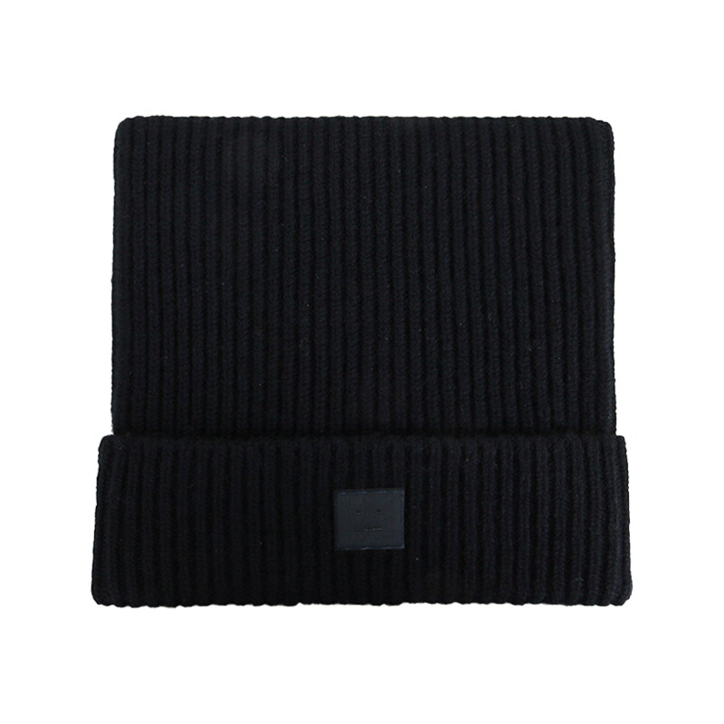 아크네(백남성) 아크네 스튜디오 25FW 페이스 패치 스퀘어 울 비니 블랙 C40426 900