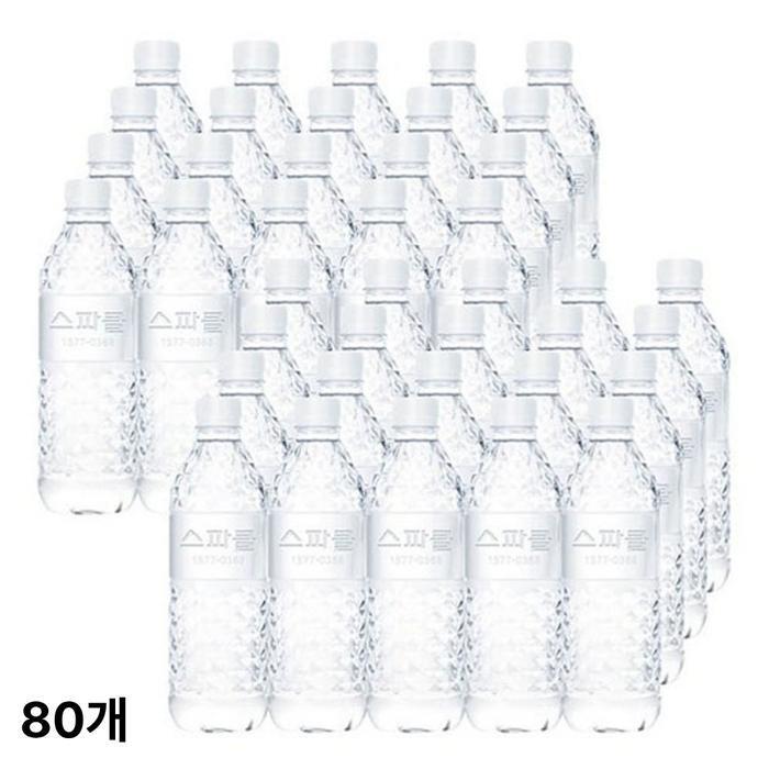 [상세설명참조] 셀러허브 식품 무라벨 스파클 생수 500mL x 80병 빈병회수