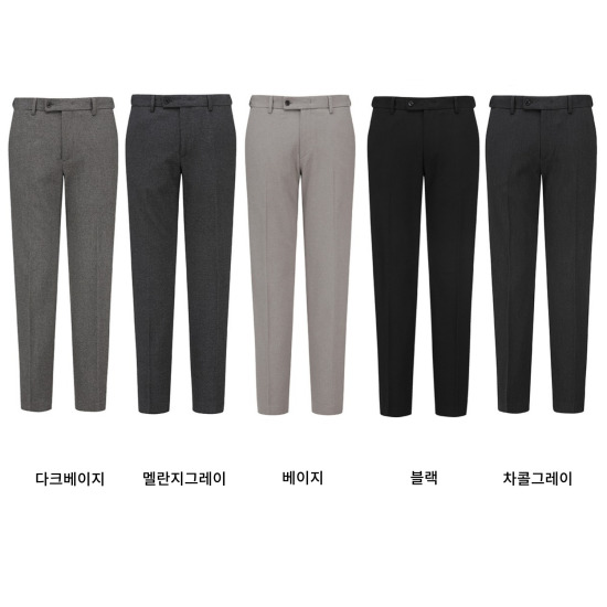 [앤드지]앤드지 가을겨울 편하고 스판 좋은 남자 기본 히든밴딩 슬랙스 5종 E4PPJ1002