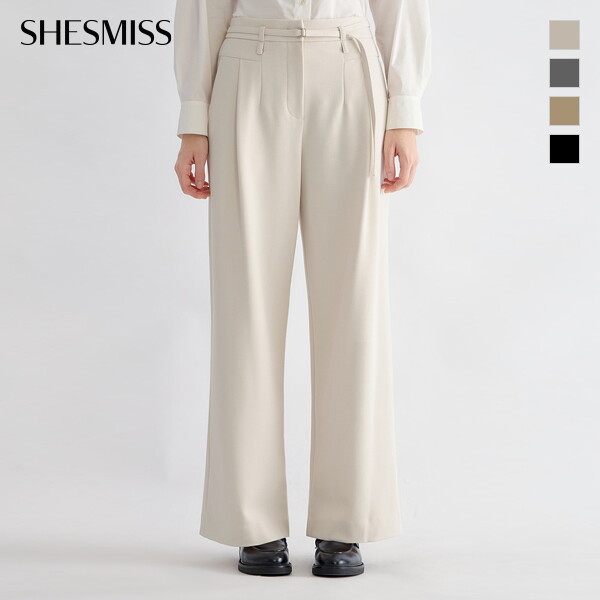 ㈜인동에프엔 쉬즈미스(SHESMISS) [쉬즈미스] 벨티드 원턱 와이드 팬츠_SWWSLO41160