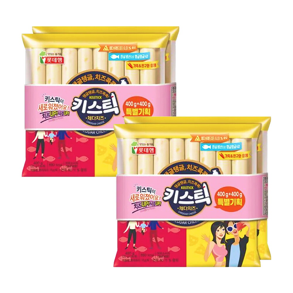 롯데웰푸드 롯데푸드 키스틱  체다치즈 400g+400gx2개