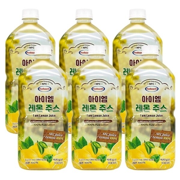 상세설명참조 기타 (패플) [기타]보넬드 아이엠 레몬주스 레몬즙 1LX6개 / NFC 100 1000ml NO워터 NO설탕_21184355_672029