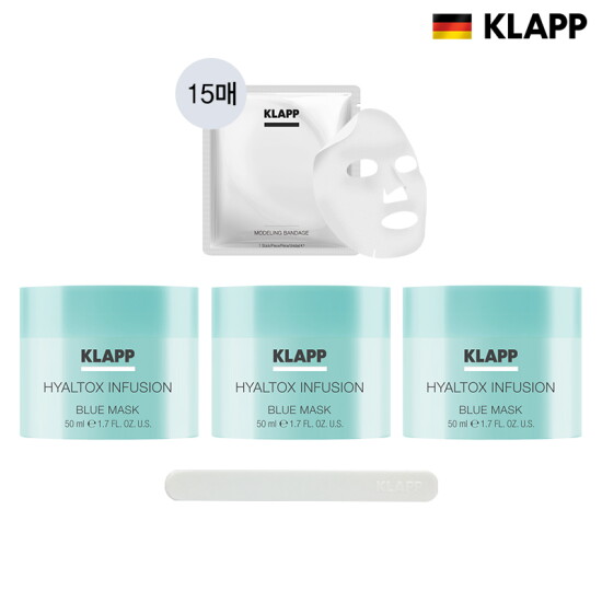 [클랍][이찬석패키지] 히알톡스 인퓨전 블루 마스크 50ml * 3개 + 에스테틱 밴디지 15매