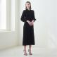 [누브][정상가 168000원][누브] Front Shirring Shirts Dress - Black