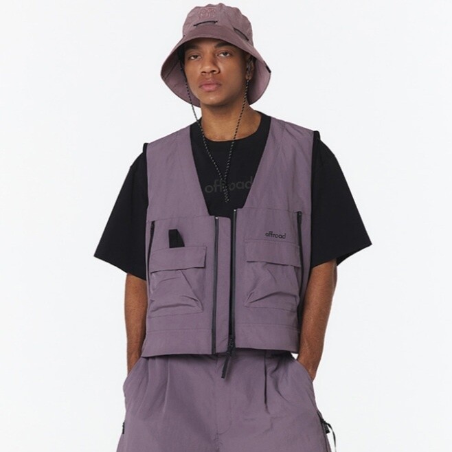 오프로드 유니 V넥 셋업 베스트 (인디 퍼플)_5LG1414