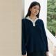 [엽페(서울쇼룸)][엽페] OVER COLLAR KNIT_NAVY