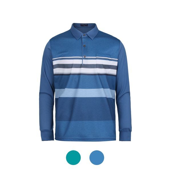 파파브로 [하프클럽/파파브로]혼합 배색 긴팔 카라티 MB-KAA-DY302_303