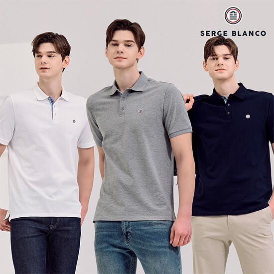 [세르즈블랑코](최초가 89,000원)SERGE BLANCO 24SS 남성 폴로 카라티셔츠 3종 