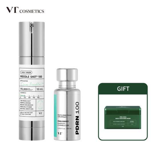 [브이티]VT 리들샷 100 50ml + PDRN 에센스 100 30ml + 프로 시카 데일리수딩마스크 30매 