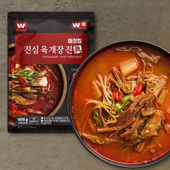 [외갓집][외갓집] 진심육개장 眞 총 12팩(7.2kg / 1팩당 600g)