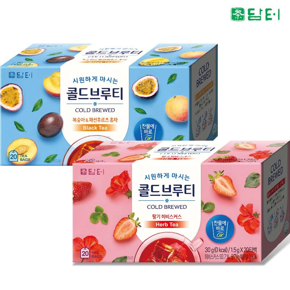담터 담터 콜드브루티 딸기 히비스커스 20T+복숭아 패션후르츠 20T